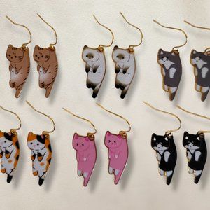 Dangling Cat Earrings